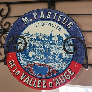 Vintage Blue and Red Wall Decor Plaque 3 Plates